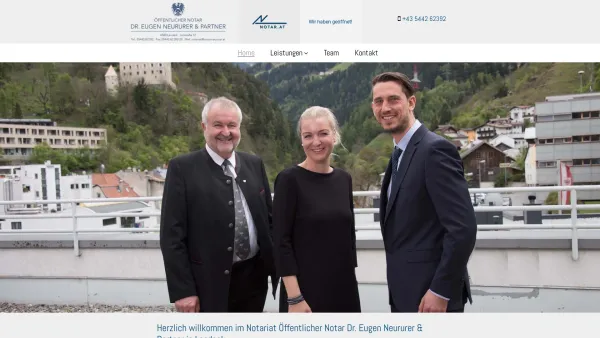 Website Screenshot: Dr. Eugen Neururer - Öffentlicher Notar Dr. Eugen Neururer & Partner in Landeck - Home - Date: 2023-06-23 12:08:01