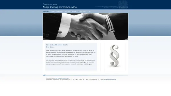 Website Screenshot: Dr. Gerhard Antenreiter - Öffentlicher Notar Mag. Georg Schreiber, MBA - Date: 2023-06-15 16:02:34