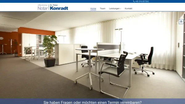 Website Screenshot: Dr. Peter Konradt - Notar Dr. Konradt in Graz und Umgebung - Date: 2023-06-23 12:08:01