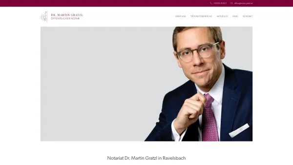Website Screenshot: Öffentlicher Notar Mag. Johann Gratzl - Notariatskanzlei Dr. Martin Gratzl, Ravelsbach - Date: 2023-06-14 10:38:13