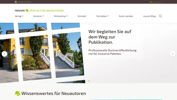 Website Screenshot: novum publishing gmbh - novum - Verlag für Neuautoren - Date: 2023-06-23 12:08:01