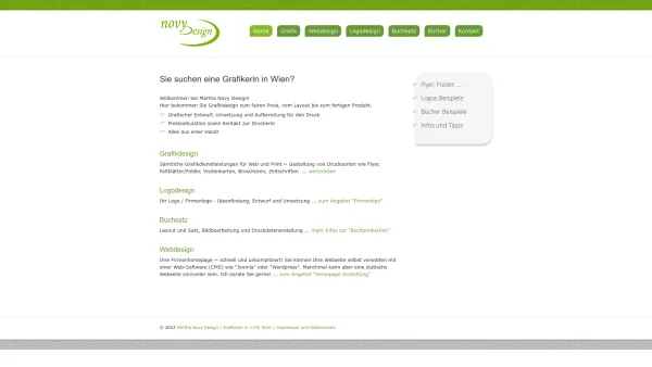 Website Screenshot: Martha Novy Design - Novy Design - Grafiker in Wien - Grafik - Webdesign - Logodesign - Buchsatz - Flyer - Date: 2023-06-23 12:08:01