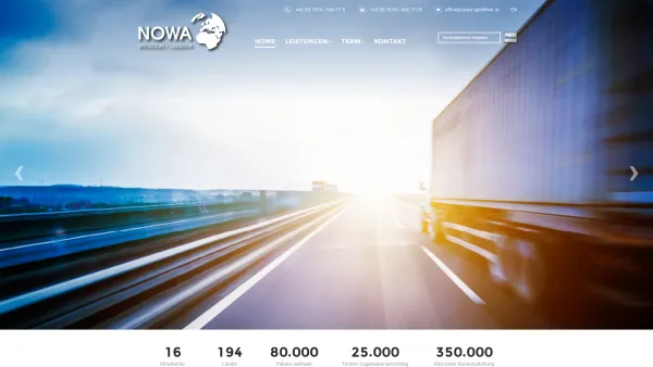 Website Screenshot: NOWA Spedition Logistik - NOWA. Die Logistik-Architekten - Date: 2023-06-23 12:08:01