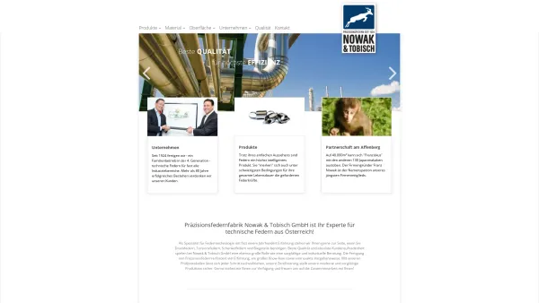 Website Screenshot: Präzisionsfedernfabrik Nowak Tobisch GmbH - Präzisionsfedernfabrik Nowak & Tobisch GmbH Wien - Date: 2023-06-23 12:08:01