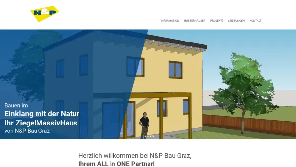 Website Screenshot: N&P Bau Planungs und Errichtungs GmbH - Startseite | N&P Bau-, Planungs- und Errichtungs GmbH - Date: 2023-06-23 12:08:00