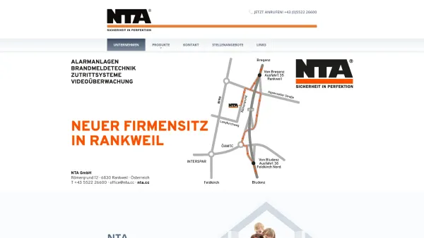 Website Screenshot: NTA Kommunikations- uns Sicherheitssysteme - NTA: Sicherheit in Perfektion - Date: 2023-06-23 12:08:03