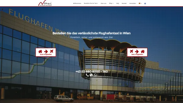 Website Screenshot: NTaxi Wien - Flughafentaxi Wien - NTaxi flughafentransfer Fixpreis zum ✈ Flughafen Schwechat - Date: 2023-06-23 12:08:04