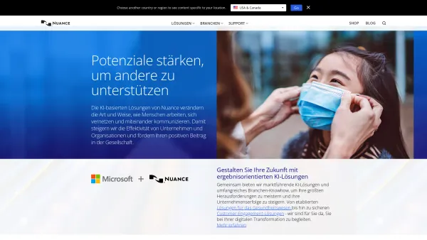 Website Screenshot: Kosmetik Nuance.at - Nuance - Dialogorientierte und kognitive KI-Innovationen für das Gesundheitswesen und Kundenservice | Nuance DE - Date: 2023-06-15 16:02:34