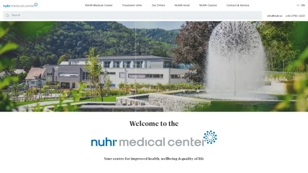 Website Screenshot: Nuhr Medical GmbH & Co KG - Rehabilitation Center in Lower Austria | Waldviertel - NUHR Medical Center - Date: 2023-06-23 12:08:04