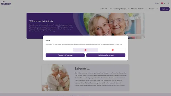 Website Screenshot: Nutricia Nahrungsmittel GmbH & Co KG - Pionier der medizinisch enteralen Ernährung | Nutricia - Date: 2023-06-15 16:02:34