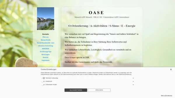 Website Screenshot: WATZKO PARTNER Catering und vieles mehr Gasthaus zur Oase Wiener Neudorf - O A S E ~ Österreich - Villach - Startseite - Date: 2023-06-23 12:08:04