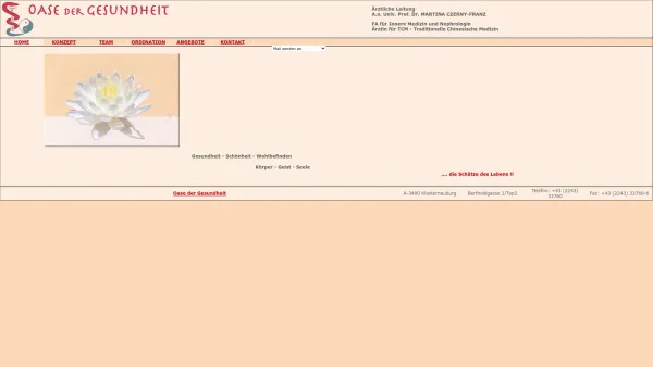 Website Screenshot: Oase der Gesundheit - GESUNDHEIT-SCHÖNHEIT-WOHLBEFINDEN - Oase der Gesundheit - Date: 2023-06-15 16:02:34