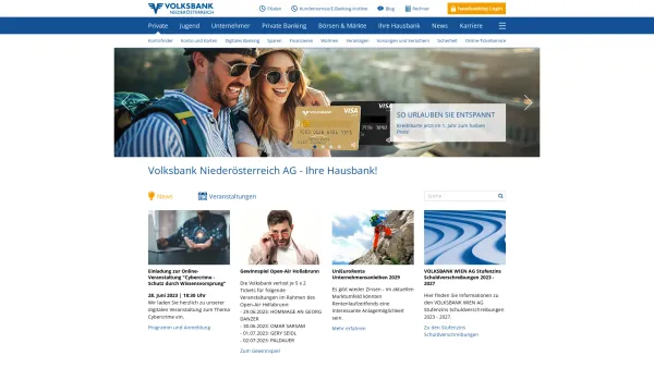 Website Screenshot: Volksbank Vertrauen verbindet - Ihr Partner in der Region | Volksbank Niederösterreich AG - Date: 2023-06-23 12:08:04