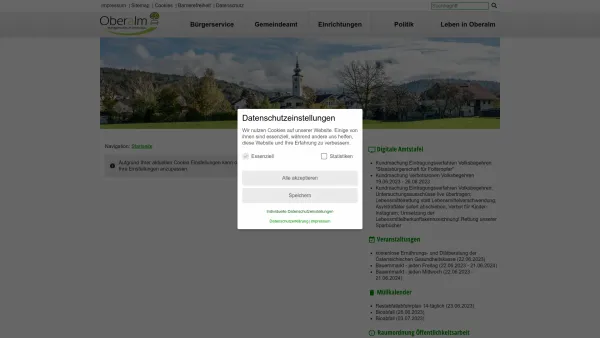 Website Screenshot: Gemeindeamt Oberalm RiS-Kommunal - Oberalm - Startseite - Date: 2023-06-23 12:08:04