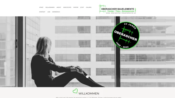 Website Screenshot: Oberascher Bauelemente GmbH - Oberascher Bauelemente GmbH - Date: 2023-06-23 12:08:04