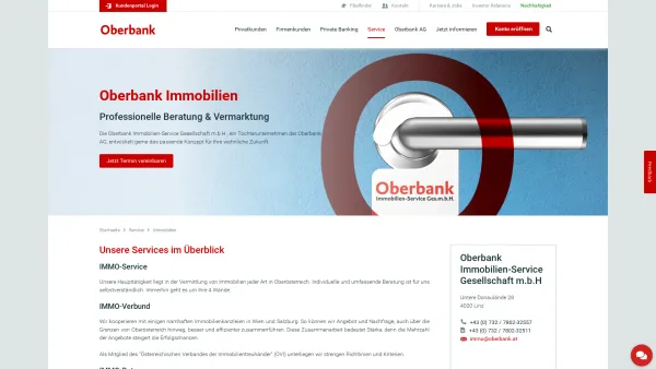 Website Screenshot: Oberbank AG - Die richtige Immobilie noch nicht gefunden? | Oberbank Immobilien - Oberbank - Date: 2023-06-23 12:08:04