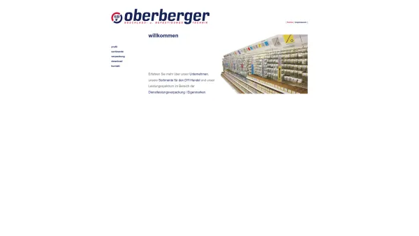 Website Screenshot: Friedrich E. Oberberger Eisenwaren-Verpackungen Permalight Österreich - sbv oberberger - Date: 2023-06-23 12:08:04