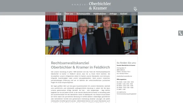 Website Screenshot: Dr. Andreas Oberbichler Dr. Michael Kramer Rechtsanwalt Feldkirch - Rechtsanwaltskanzlei Oberbichler & Kramer in Feldkirch - Date: 2023-06-23 12:08:04