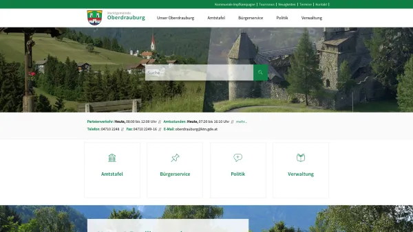 Website Screenshot: Marktgemeinde Oberdrauburg - Marktgemeinde Oberdrauburg - Geko digital - Date: 2023-06-23 12:08:04
