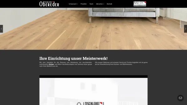 Website Screenshot: Tischlerei Obereder - Tischlerei Obereder: Startseite - Date: 2023-06-23 12:08:04
