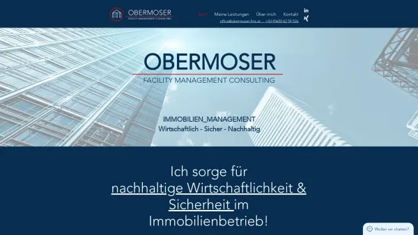 Website Screenshot: Obermoser Facility Management Consulting - OBERMOSER - Facility Management Consulting | Eugendorf Salzburg Österreich - Date: 2023-06-23 12:08:08