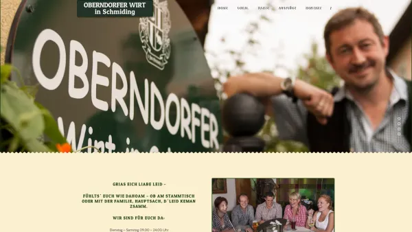 Website Screenshot: Hoftaverne Oberndorfer Oberndorfer - Herzlich Willkommen! - Oberndorfer Wirt in Schmiding - Date: 2023-06-23 12:08:08