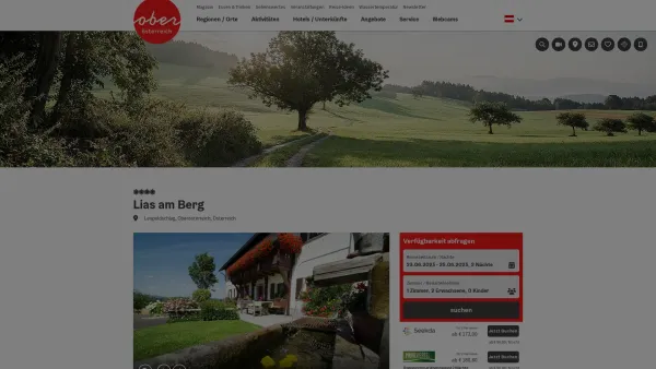Website Screenshot: Ferienhof Lias am Berg Fam Urlaub Oberösterreich Tourismusinformationen aus Oberösterreich - Lias am Berg - Date: 2023-06-23 12:08:08