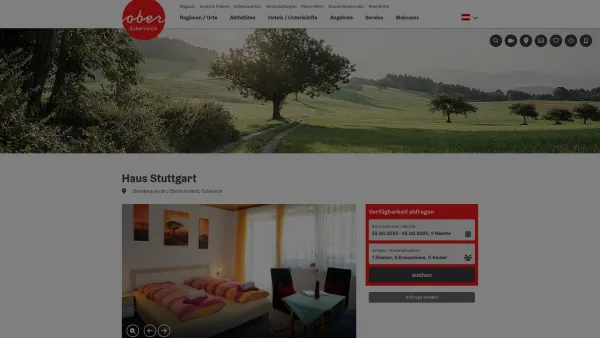 Website Screenshot: Pension Haus Stuttgart - Pension Haus Stuttgart in Obernberg am Inn - Date: 2023-06-23 12:08:08