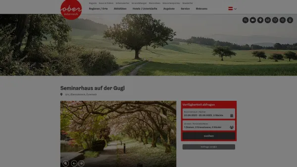 Website Screenshot: LFI Hotel Landwirtschaftskammer Gästehaus Urlaub Oberösterreich Tourismusinformationen aus Oberösterreich - Seminarhaus auf der Gugl - Date: 2023-06-23 12:08:08