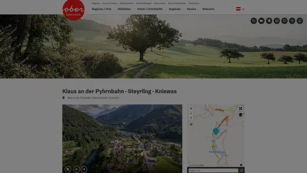 Website Screenshot: Gemeindeamt Klaus an der Urlaub Oberösterreich Tourismusinformationen aus Oberösterreich - Klaus / Steyrling - Oberösterreich - Pyhrn-Priel - Date: 2023-06-23 12:08:08