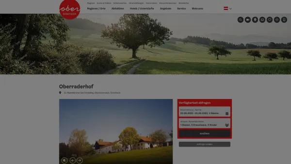 Website Screenshot: Ötzlinger Oberraderhof Urlaub am Urlaub Oberösterreich Tourismusinformationen aus Oberösterreich - Oberraderhof - Date: 2023-06-23 12:08:08