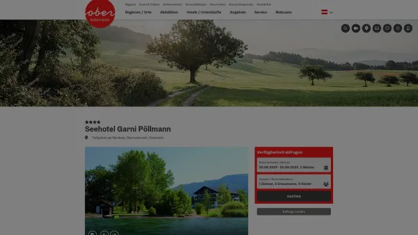 Website Screenshot: Koloman Urlaub Oberösterreich Tourismusinformationen aus Oberösterreich - Seehotel Garni Pöllmann am Irrsee Salzkammergut Mondsee - Date: 2023-06-23 12:08:11