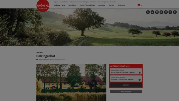 Website Screenshot: Urlaub Oberösterreich Tourismusinformationen aus Oberösterreich - Frühstückspension Salzingerhof in Kirchdorf am Inn - Date: 2023-06-23 12:08:11