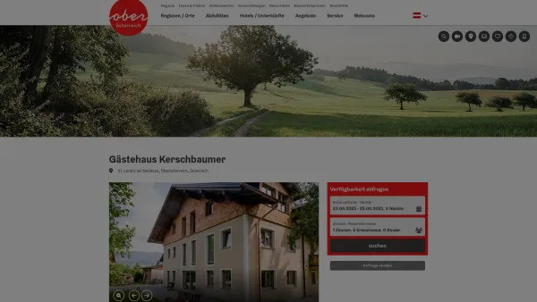 Website Screenshot: Kerschbaumer Josefa Urlaub Oberösterreich Tourismusinformationen aus Oberösterreich - Gästehaus Kerschbaumer St. Lorenz Mondsee Salzkammergut - Date: 2023-06-23 12:08:11