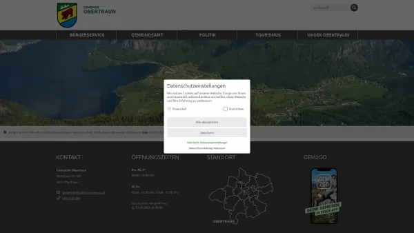 Website Screenshot: Gemeindeamt Obertraun RiS-Kommunal - Obertraun - GEM2GO WEB - Startseite - Date: 2023-06-23 12:08:11
