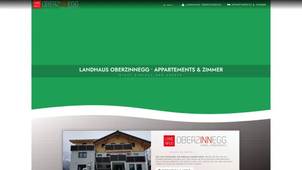 Website Screenshot: Landhaus Oberzinnegg - Landhaus Oberzinnegg | Appartements & Zimmer Saalbach Hinterglemm - Date: 2023-06-23 12:08:11