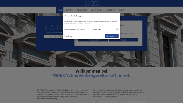 Website Screenshot: OBJEKTA Immobilengesellschaft m. b. H. - Home - Objekta Immobilien GmbH - Date: 2023-06-23 12:08:11