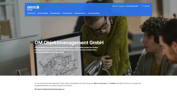 Website Screenshot: s OM Objektmanagement GmbH - Objektmanagement | Erste Group Bank AG - Date: 2023-06-23 12:08:11