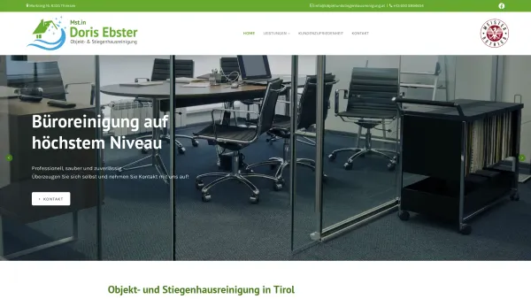 Website Screenshot: Doris Ebster Objekt und Stiegenhausreinigng - Objekt- und Stiegenhausreinigung Mst.in Doris Ebster in Thiersee - Date: 2023-06-23 12:08:11