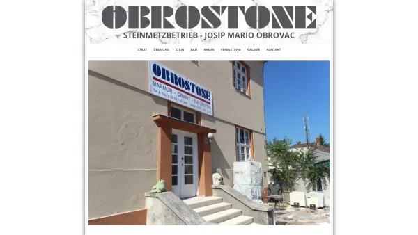 Website Screenshot: Steinmetzbetrieb Obrostone Granit Marmor Naturstein - Start (OBROSTONE Marmor - Granit - Naturstein) - Date: 2023-06-14 10:44:10