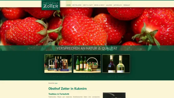 Website Screenshot: Siegfried Obsthof Zotter - Obsthof Zotter Kukmirn - Date: 2023-06-23 12:08:11