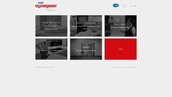 Website Screenshot: Elektro Obwegeser INTRO - Startseite - Elektro Obwegeser - Date: 2023-06-14 10:44:12