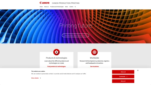 Website Screenshot: Oce-Österreich Gesellschaft OcÃ Printing for Professionals Ãsterreich - Home - Canon Production Printing - Date: 2023-06-23 12:08:11
