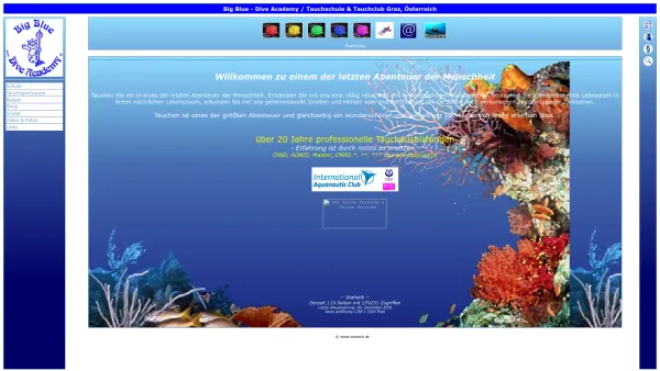 Website Screenshot: Big Blue Dive Academy - Oceanic - Date: 2023-06-23 12:08:11