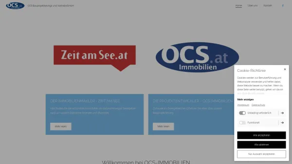 Website Screenshot: OCS Bauprojektierungs und VertriebsgmbH - Home | OCS Immobilien - Date: 2023-06-23 12:08:11
