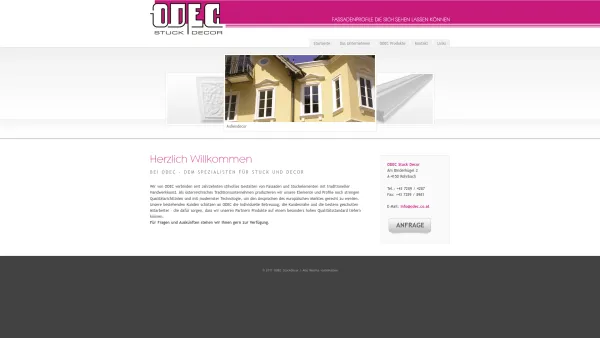Website Screenshot: ODEC Stuckdecor - Innen- und Außenstuck - Herzlich Willkommen - Date: 2023-06-23 12:08:14