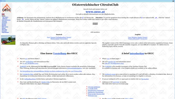 Website Screenshot: Österreichischer Citroen OECC OEsterreichischer Citroën Club - OECC: OEsterreichischer Citroën Club - Date: 2023-06-23 12:08:14