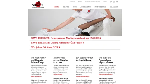Website Screenshot: ÖKO Dämmstoff GmbH - Home - ÖDS Österreichischer Dachverband für Shiatsu - Date: 2023-06-23 12:08:14