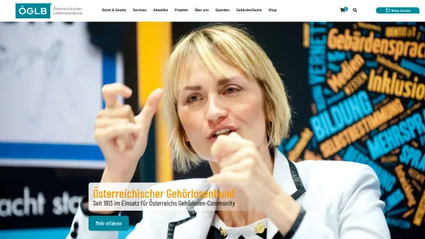 Website Screenshot: ÖGLB Österreichischer Gehörlosenbund - Home - ÖGLB - Date: 2023-06-23 12:08:14