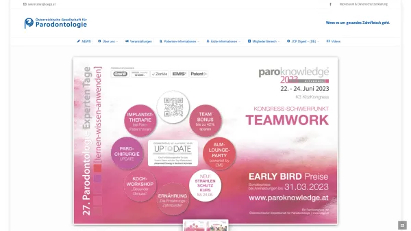 Website Screenshot: ÖGP Österreichische Gesellschaft für Parodontologie - Österreichische Gesellschaft für Parodontologie Wien - Date: 2023-06-23 12:08:14